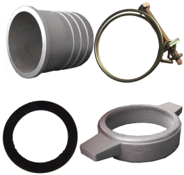 Set racord cu piulita aluminiu colier si garnitura motopompa BSR 2 toli 