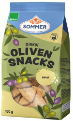 Snack bio din faina de grau spelta cu masline 150g Sommer 