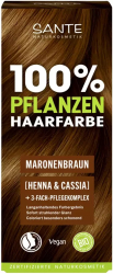 Vopsea bio pentru par pe baza de plante castaniu-maroniu 100g Sante 