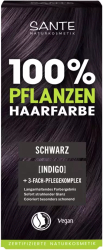 Vopsea bio pentru par pe baza de plante negru 100g Sante 
