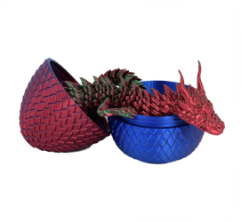 Figurina Sani Dragon in Ou 90 x 115 mm Albastru Rosu Verde 