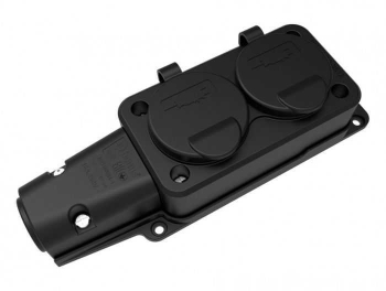 Fisa SCHUKO cauciuc cu capac Bemis BK1-1402-3612 2P+E 2 iesiri 16A 250V IP54 