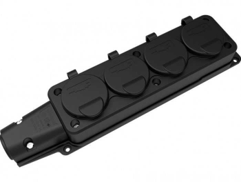 Fisa SCHUKO cauciuc cu capac Bemis BK1-1402-3614 2P+E 4 iesiri 16A 250V IP54 
