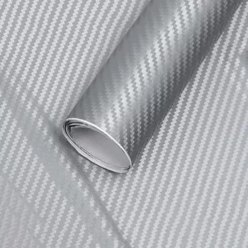 Folie colantare auto Carbon 3D - Argintiu 3m x 1 27m 