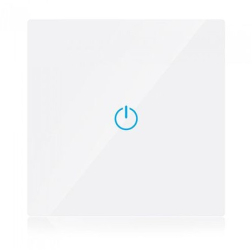 Intrerupator Smart SIMPLU din sticla cu Touch alb V-TAC 
