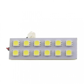 Placa LED SMD 20x60 mm 12V SMD5050 3W lumina alba 240lm inclus adaptoare W5W C5W BA9S CarGuard 