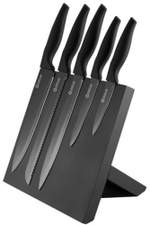 Set 5 cutite cu suport magnetic platinet 