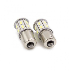 Set becuri LED auto P21W BA15S 12V 500lm 20X5730SMD alb CARGUARD 2buc 