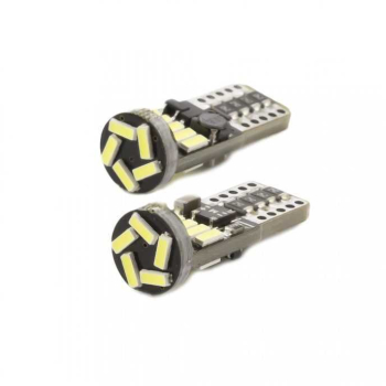 Set becuri LED auto W5W T10 3W 6500K 150lm 12V pentru interior/portbagaj CARGUARD 