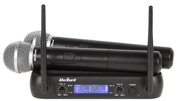 Set doua microfoane vhf rebel 