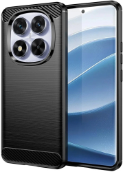Husa pentru Xiaomi Redmi Note 14 Pro / Poco X7 - Techsuit Carbon Silicone - Black 