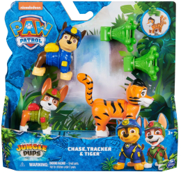 Patrula Catelusilor Jungle Pups Set 3 Figurine Chase Tracker Si Tigrul 