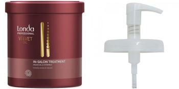 Tratament Londa Professional Velvet Oil cu ulei de argan pentru par stralucitor si hidratat 750 ml + Pompa dozatoare