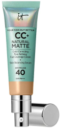 CC Cream cu finisaj natural si protectie solara It Cosmetics CC+ Natural Matte SPF40 medium tan 32 ml 