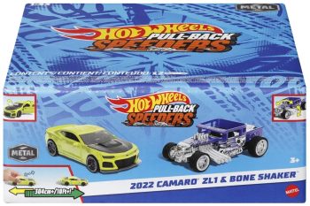 HOT WHEELS SET 2 MASINUTE METALICE PULL BACK 2022 CAMARO ZL1 SI BONE SHAKER 1 43 
