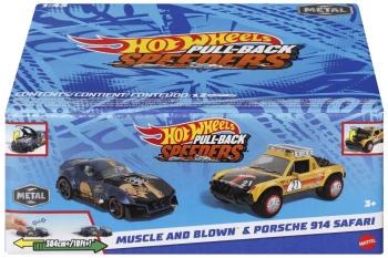 HOT WHEELS SET 2 MASINUTE METALICE PULL BACK MUSCLE AND BLOWN SI PORSCHE 914 SAFARI 1 43 