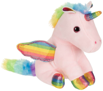 Unicorn de Plus cu Coama Colorata 17 cm multicolor 