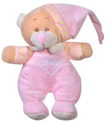 Ursulet de plus in pijamale Roz 16 cm 