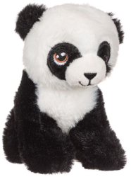 Ursulet panda din plus moale si catifelat 9x11x15 cm alb cu negru ConceptSeller 