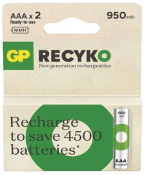 Acumulatori R3 AAA NiMH 950mAh 2buc GP ReCkyo GP100AAAHCER21-2TLB2 