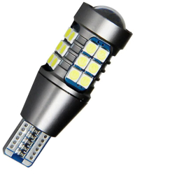 Bec LED T15 W16W 27 smd cu lupa lumina alba 