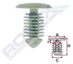 Clips Tapiterie Pentru Opel/citroen/peugeot - Gri Set 10 Buc 