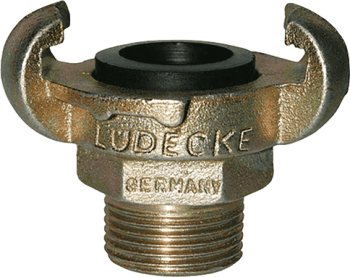 Cupla rapida cu gheare si filet exterior Ludecke KASS10 G1 O25 mm 