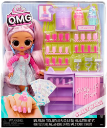 L.o.l. Surprise Omg Sweet Nails Kitty K CafE Set Papusa Cu Accesorii 