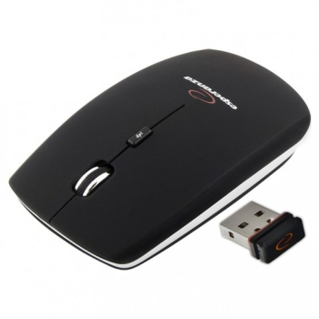 Mouse wireless optic 4D 1600dpi plat negru Saturn ESPERANZA 