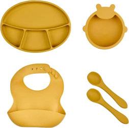 Pachet vesela din silicon - Galben