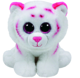 Plus Ty 24cm Beanie Babies Tabor Tigru Alb Roz 