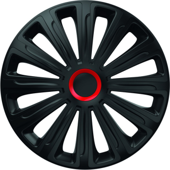 Set Capace Roti 16 Negre Cu Inel Rosu Trend 