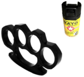 Set Pumnal Tip Box Si Spray Nato Klausstech Pumnal De 0.5 Cm Grosime Spray Cu Jet Disperasat Iritant Lacrimogen Negru 