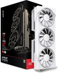 Placa video XFX Swift AMD Radeon RX 9070 OC White Triple Fan Gaming Edition 16GB DDR6 256-bit 