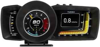 Aparat Diagnosticare OBD2 si GPS Afisaj Informatii Bord tip HUD AutoREY® PRO Ceas Boost Indicator Presiune Turbo Display pentru Bord 