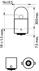 Bec Auxiliar R10W 12V Set 10 Buc Philips 