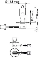 Bec Proiector H3 12V VIsion Blister Philips 
