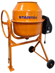 Betoniera CMH200L STARMIX volum cuva 200 litri putere motor 850W bobinaj motor cupru alimentare 230V greutate 57kg