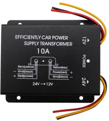 Convertor 24v in 12v 10 Amperi pentru Camioane Auto Tir Utilaje coborator de tensiune 