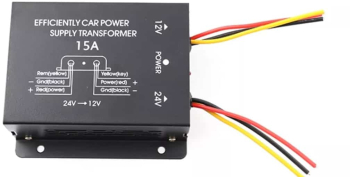 Convertor 24v in 12v 15 Amperi pentru Camioane Auto Tir Utilaje coborator de tensiune 