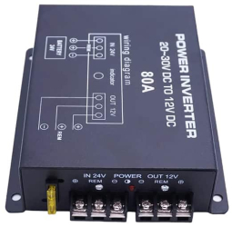 Convertor 24v in 12v 80 Amperi cu 2 Ventilatoare pentru Camioane Auto Tir Utilaje coborator de tensiune