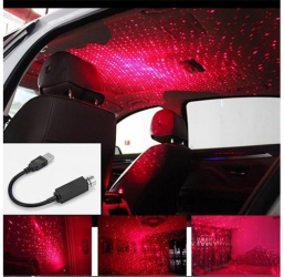 Lampa cu laser pentru plafon auto cu alimentare USB culoare rosu 