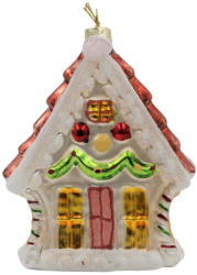 Ornament Edelman din metal - Casuta decorata 