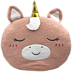Pernuta roz pufoasa model unicorn 42cm 