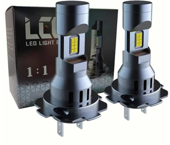 Set 2 becuri LED H7 55W lumina alb-rece 25.000 Lumeni Fara cablu si ventilator inclus 
