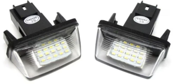 Set 2 bucati Lampi numar LED fara eroare de bec ars pentru Peugeot 206 207 307 308 406 407 5008 Esteate Partner si Citroen C3 C4 C 