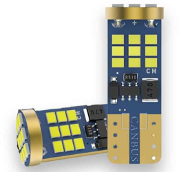 Set Becuri LED Super Canbus T10 W5W pentru Pozitie Interior Lampi Numar tip LED 12v 6W 18 SMD Culoare Alb 6000k 