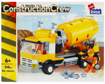 Set de constructie Alleblox Construction Crew - betoniera - AB5005 / 478242 216 piese 6+ 