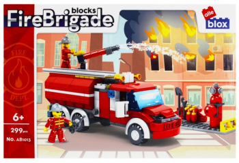 Set de constructie Alleblox Fire Brigade - camion de pompieri - AB1013 / 478258 299 piese 6+ 