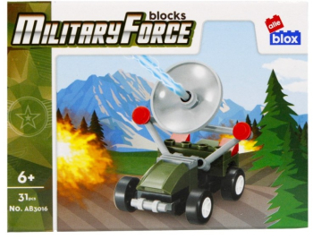 Set de constructie Alleblox Military Force - vehicul militar cu antena - AB3016 / 492823 31 piese 6+ 